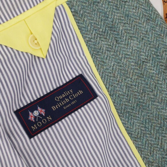 NWT J Crew Parke Blazer Womens 0 Moon British Herringbone Wool One Button green - Picture 12 of 14